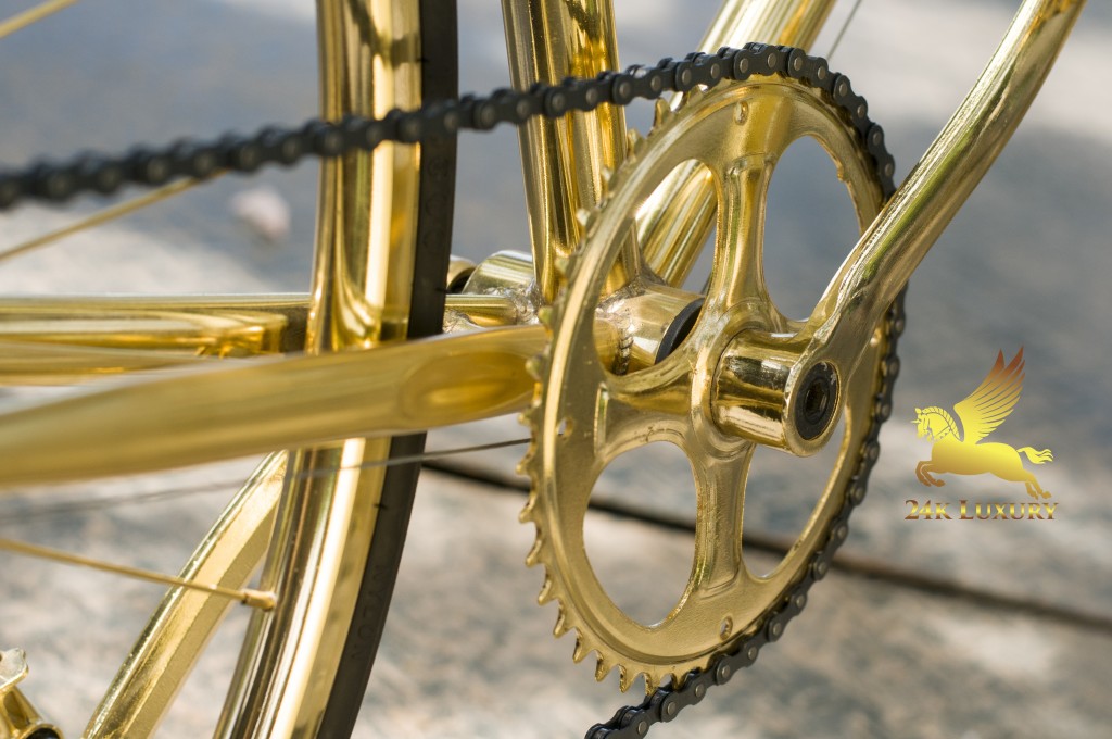 xe đạp mạ vàng